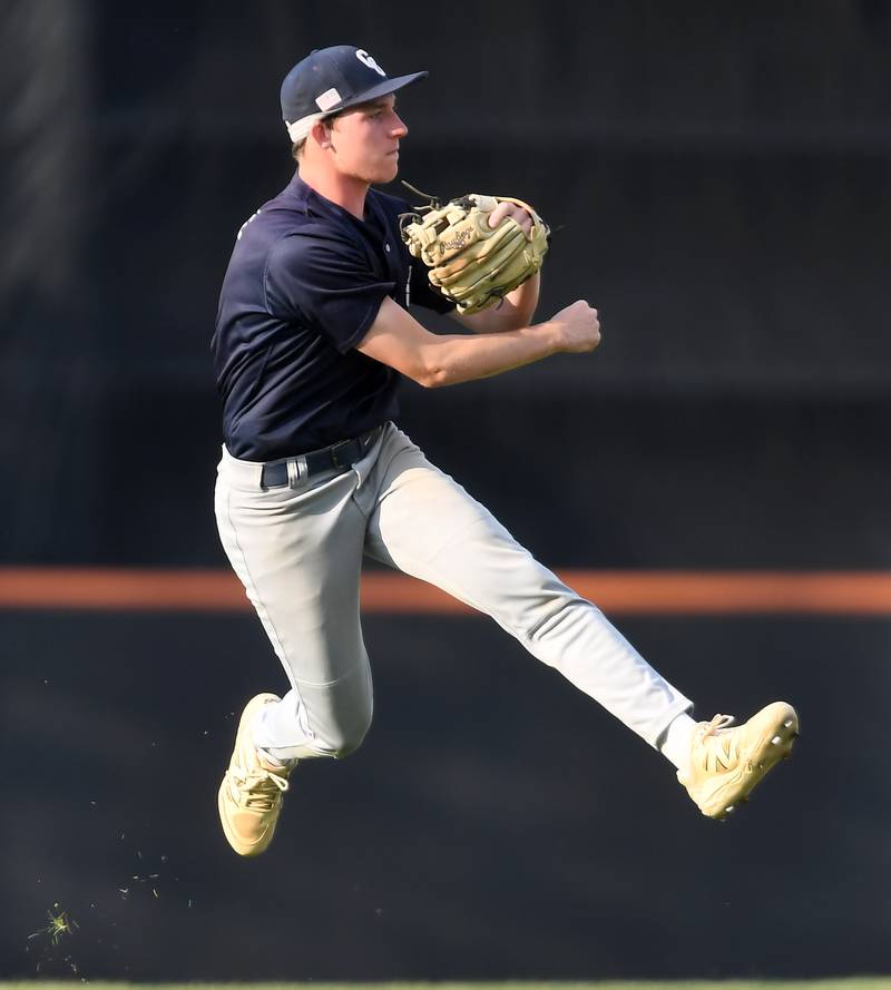Cary-Grove shortstop Peyton Seaburg follows through on a throw to first during the Class 3A supersectional baseball game against St. Patrick at Wintrust Field on Monday, June 9, 2025 in Schaumburg.