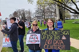 ‘We are not backing down’: Residents protest Yorkville data center plans, group hires attorney