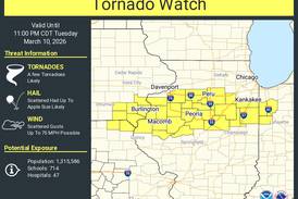 Tornado watch issued for Illinois counties along and south of Interstate 80