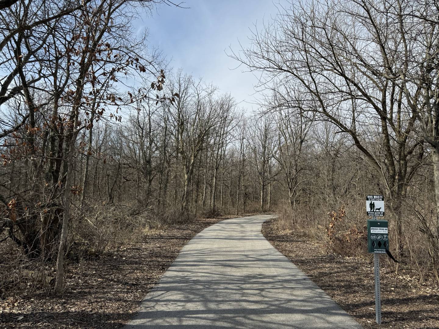 The trail at Aux Sable Springs Park, 2579 Holt Rd, Minooka.