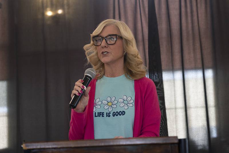 United Way of Lee County Board President Andrea Cook opens the campaign celebration luncheon Tuesday, May 12, 2026, in Dixon.