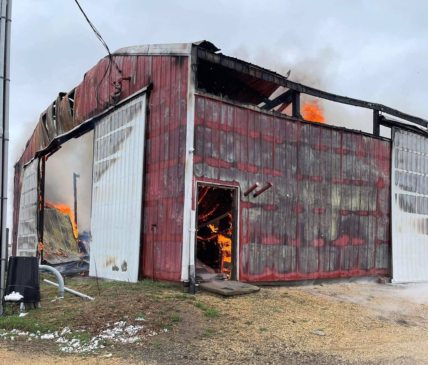 The Leaf River Fire Department responded to a structure fire at 2990 W. Lightsville Road on Wednesday, April 3, 2024.