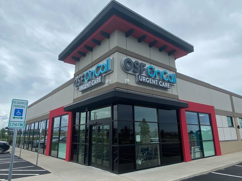 The first OSF On Call Urgent Care in Sycamore is poised to open on July 29. The space already has signage up and will be in the same building as the Starbucks near Meijer grocer on South Peace Road, shown here July 4, 2024.