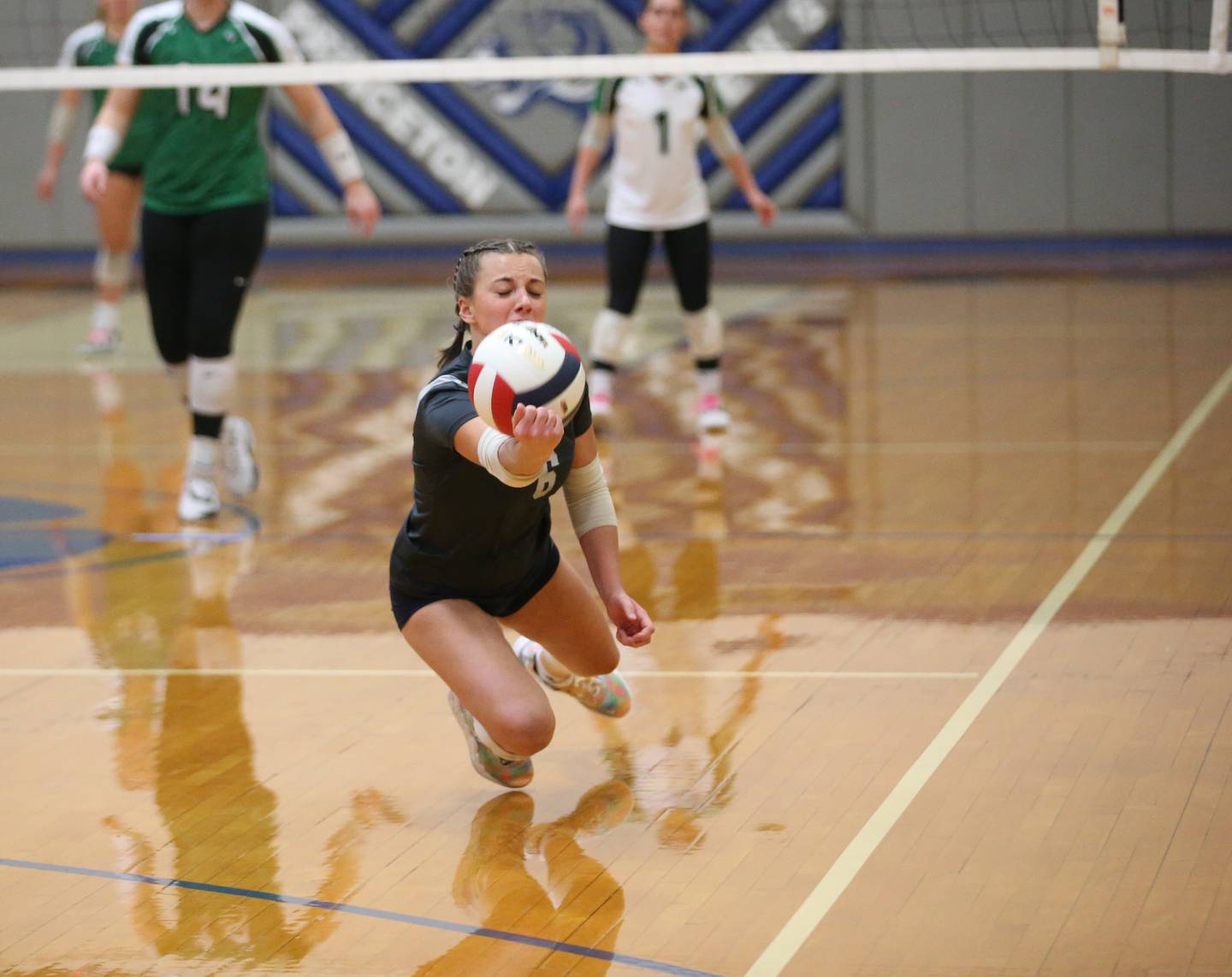 Fieldcrest's Annabelle Fortner chases down the ball while playing Rock Falls in the Class 2A Sectional semifinal game on Monday, Oct. 30, 2023 at Princeton High School.