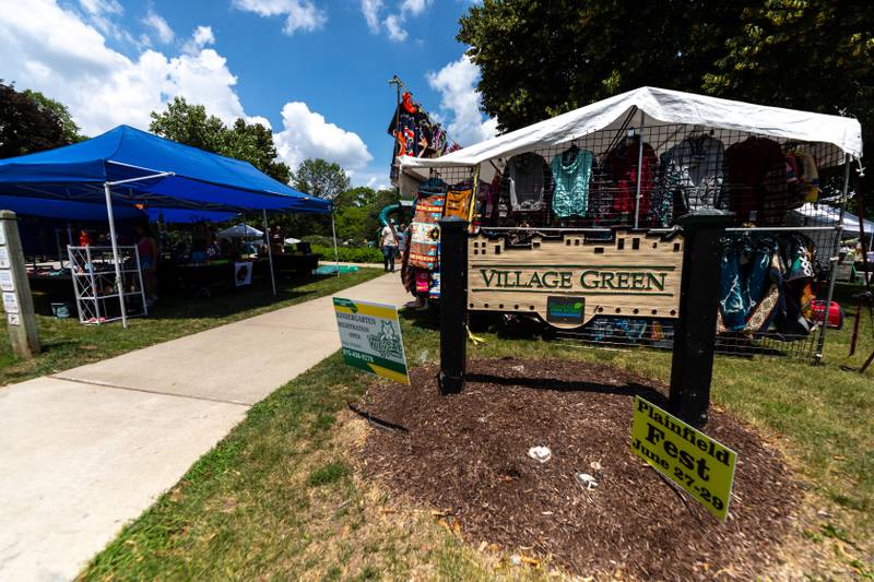 Village Green Park hosts the Craft & Vendor Show during Plainfield Fest, presented by the Plainfield Riverfront Foundation, on June 29, 2025.