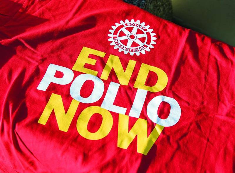 Walkers who donate $20 to the End Polio Now Walk at Centennial Park in Rock Falls will get a T-shirt, while supplies last.