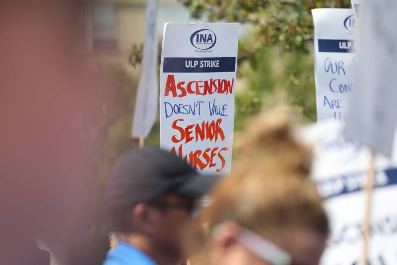 Photos: Nurses Strike Outside Ascension Saint Joseph – Joliet hospital ...