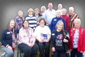 American Legion Commander Roger Masters speaks at Chief Senachwine DAR Chapter Meeting 