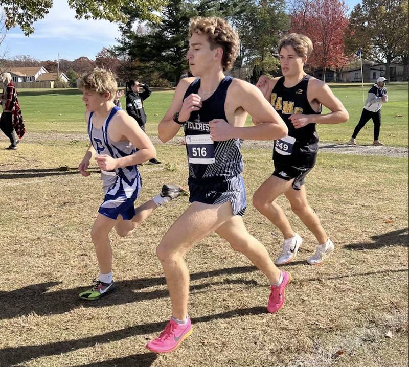 Fieldcrest senior Caleb Krischel runs during the IHSA Class 1A Alleman Sectional on Saturday, Nov. 2, 2024 in Rock Island.
