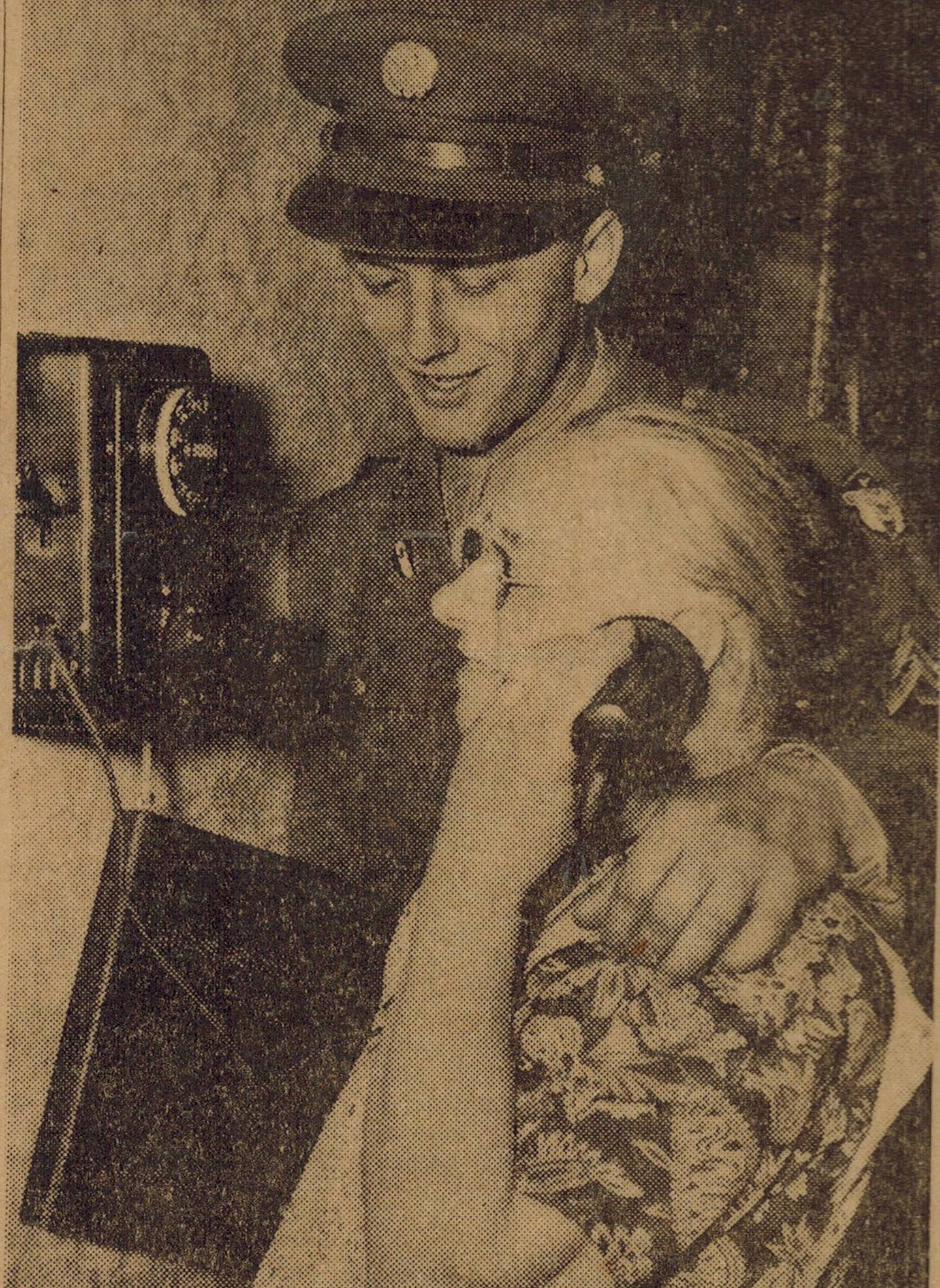 A photo published in The Herald-News during World War II showed Frank Ceci standing in uniform beside his mother Mary Ceci, who is calling her friends to say Frank is home on his first furlough in three years. Robert Ceci of Joliet, Frank's nephew, said this clipping is just one of several that ran in The Herald-News during World War II.