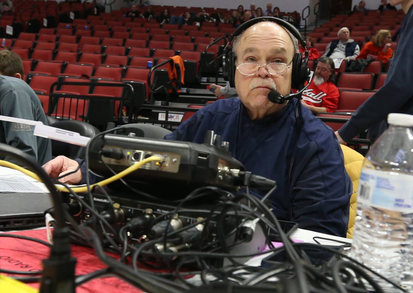 Rick Sipovic announces his last game at CEFCU Arena on Thursday, Feb. 29, 2024 in Normal.