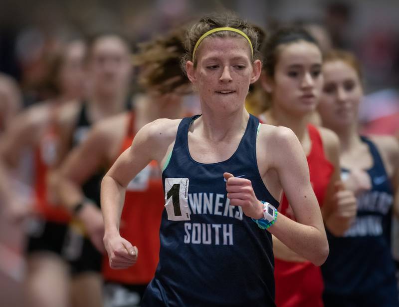 Downers Grove South's Sophia McNerney runs during the Cardinal Classic in March.