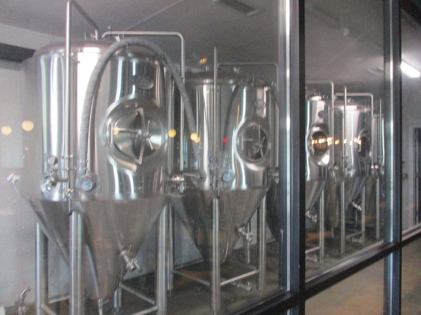 Brewing equipment is seen in the former MyGrain Brewing Co. space at Union Station in Joliet during a city-led tour of the space on Wednesday. April 23, 2025
