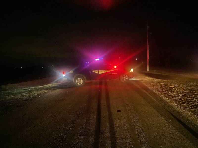 Police closed the roadway where a shooting occurred in rural Ottawa on Wednesday, Feb. 7, 2024.