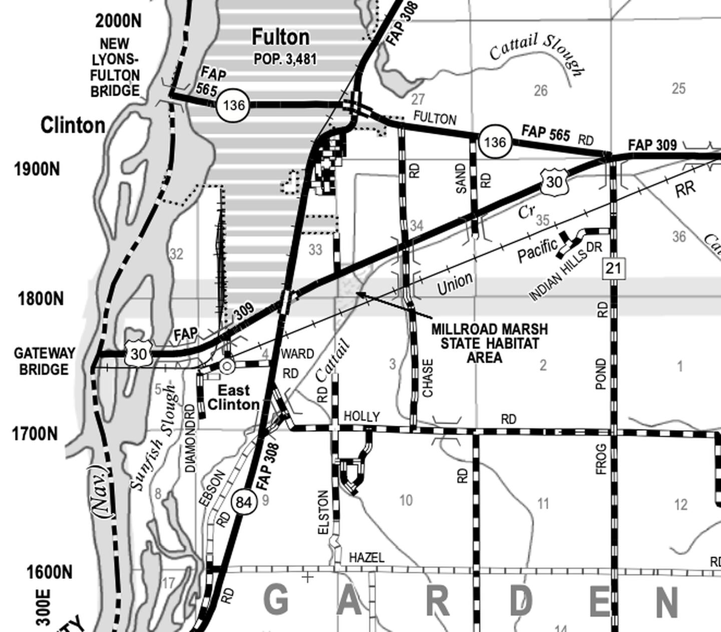 Elston Road south of Fulton is the approximate location of a planned education center that will provide a learning experience about prairie restoration.