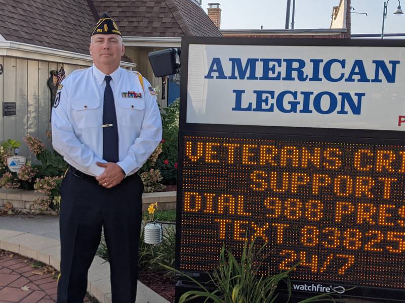 Kris Kearns is starting his third year as commander of American Legion Post 675 in downtown Oswego.