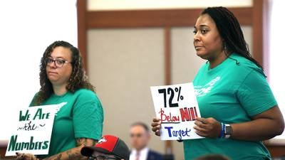 Photos: NIU clerical, professional and administrative workers seek higher wages
