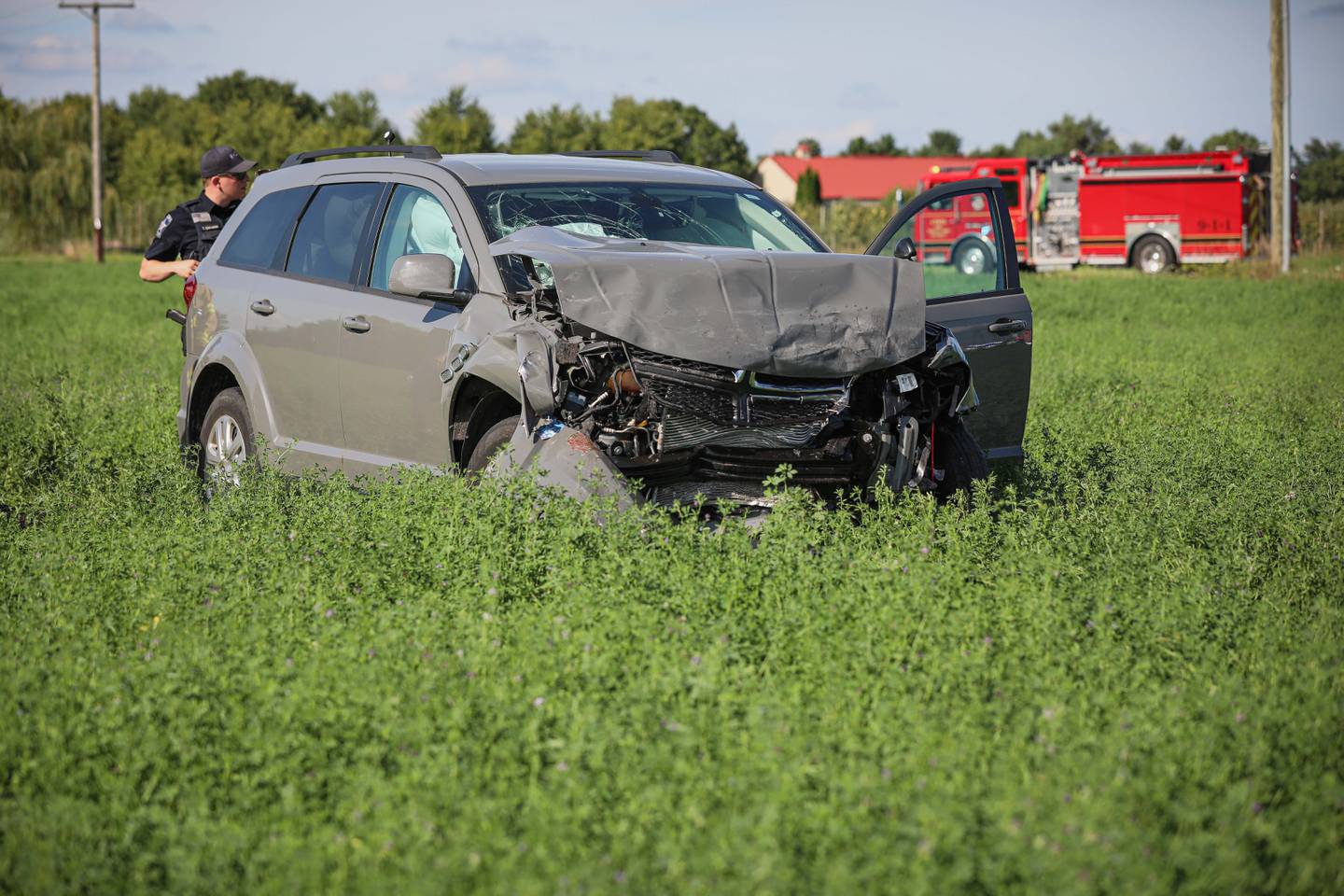 The Marengo Fire & Rescue Districts and the Union Fire Protection District responded to a crash involving two heavily damaged cars that injured four people Aug. 11, 2025 along Route 176 near Marengo.