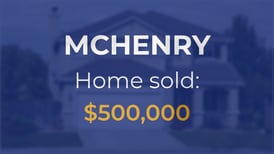 Sale closed in McHenry: $500,000 for a residential home