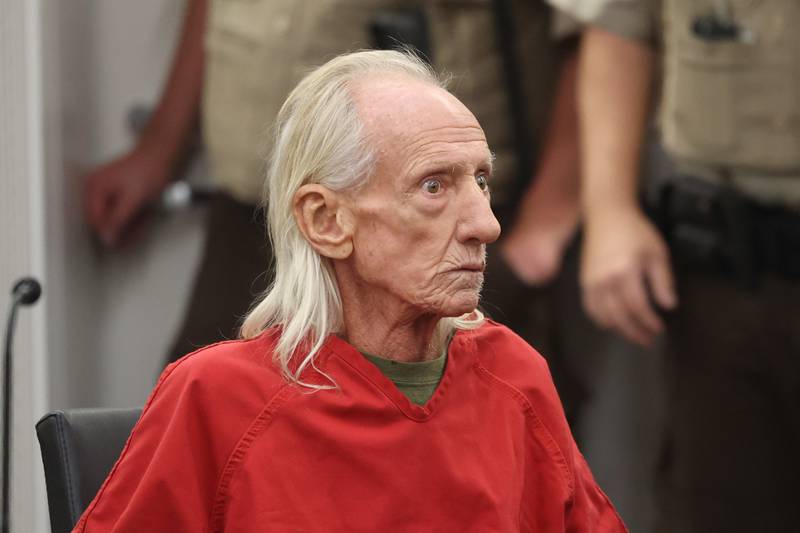 Joseph Czuba sits at a hearing at the Will County Courthouse on Monday, Oct. 30, 2023 in Joliet. Joseph Czuba, 71, was arraigned on charges of first-degree murder of 6-year-old Wadea Al-Fayoume and and attempting to kill his mother, Hanaan Shahin, 32, on Oct. 14 at a Plainfield Township residence.