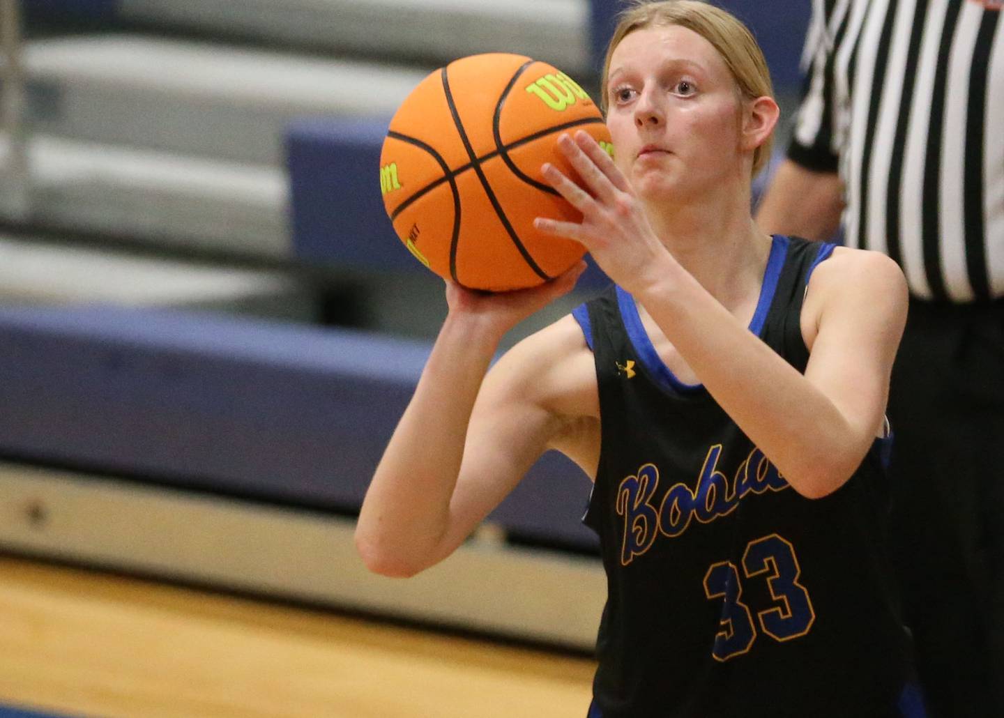 Somonauk-Leland's Abby Hohmann shoots a wide-open shot against La Salle-Peru during the Tim Humes Breakout Tournament on Friday, Nov. 22, 2024 at Somonauk High school.