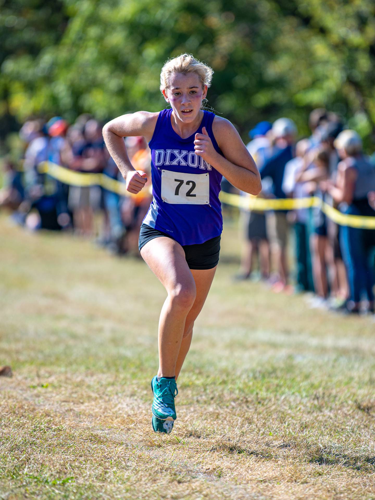 Dixon's Emma Smith runs Saturday at the Sterling Invitational at Hoover Park.