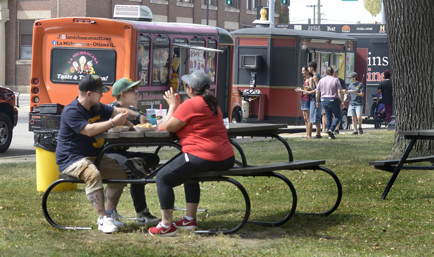 Plenty to sample Saturday at the Food Truck Festival Saturday at City Park in Streator. The event was part of the annual Pluto Fest celebration.