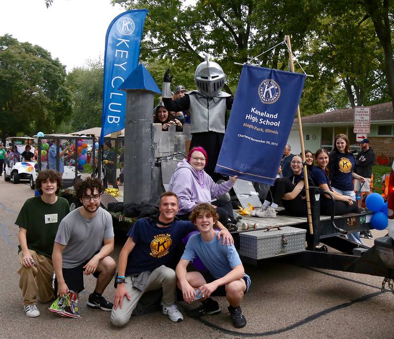 The Kaneland High School Key Club participates in the 2024 Kaneland Homecoming Parade in Sugar Grove on Wednesday, Oct. 4, 2024.