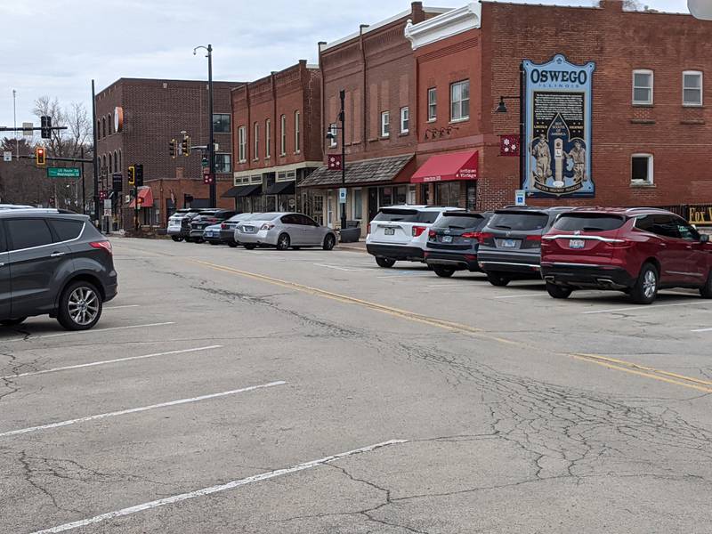 Main Street in downtown Oswego.