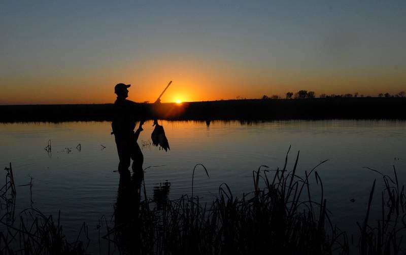 For non-residents of South Dakota, the state's waterfowl hunting licenses are awarded by lottery so the lucky few get to enjoy a good hunt and a nice view of the sunset.