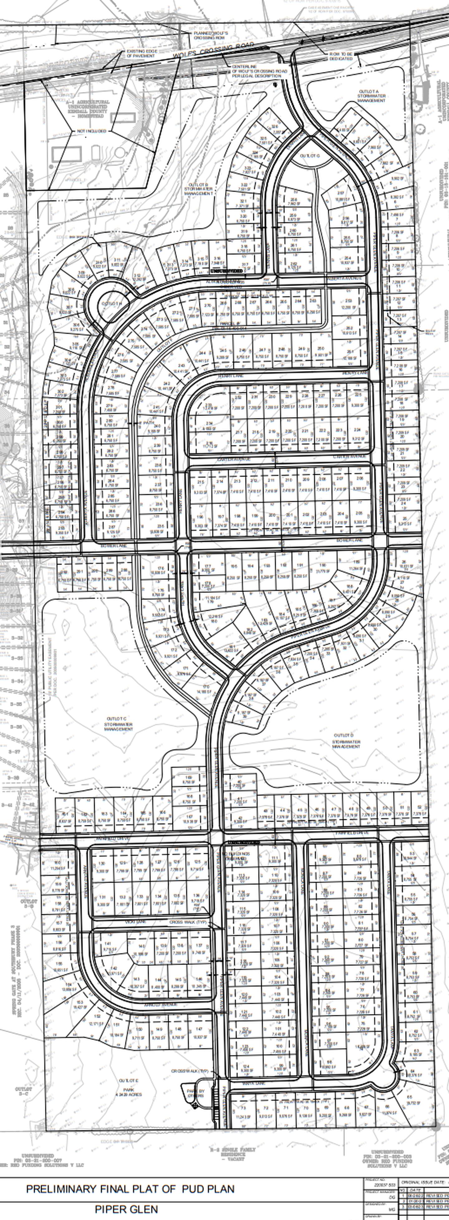 Site map of the proposed Piper Glen Subdivision in Oswego from developer M/I Homes.