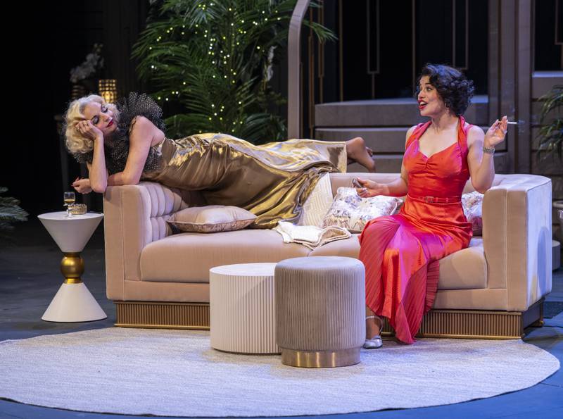 Laura Rook and Phoebe Gonzalez star in Noel Coward's "Fallen Angels," one of the summer repertory offerings at American Players Theatre. 2025