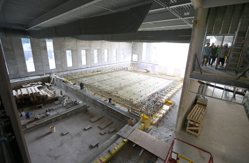 A view of the ginormous indoor pool inside the new YMCA building on Thursday, Oct., 19, 2023 in Ottawa.