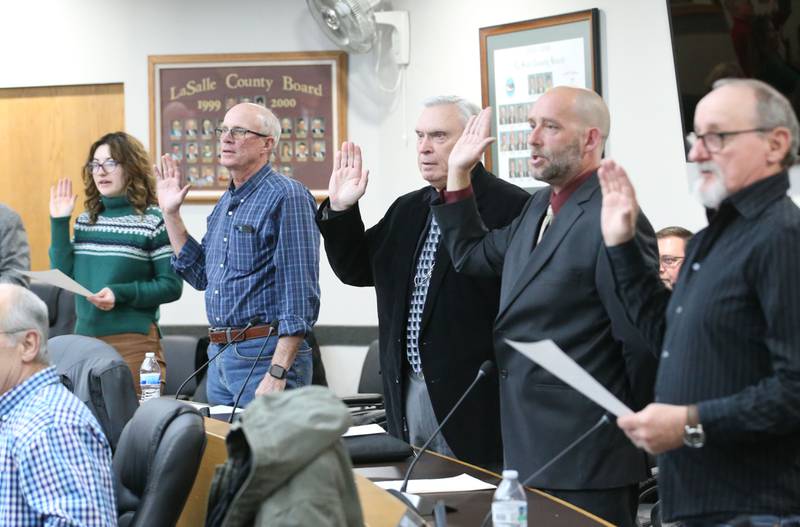 Members of the La Salle County Board are sworn in on Monday, Dec. 2, 2024 at the La Salle County Government Complex in Ottawa.