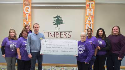 Timbers of Shorewood donates $16,000 Alzheimer’s Association Illinois Chapter