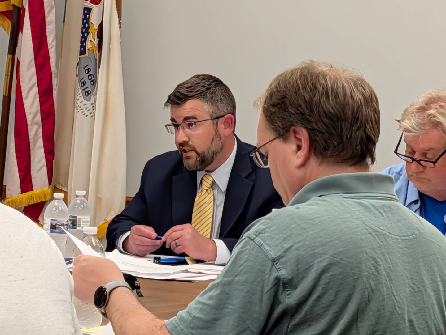 Bourbonnais Township attorney Sean Conway discussed a recent project completed by Highway Commissioner Jason Diaz (May 18, 2026).