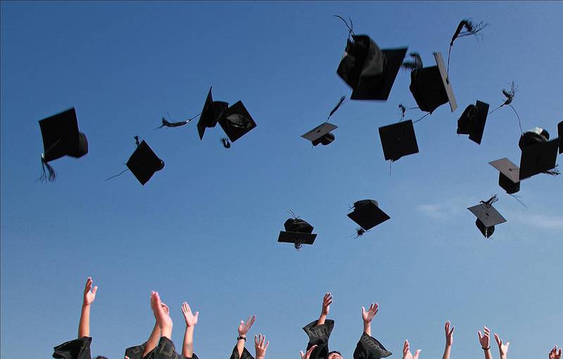 Graduation cap toss