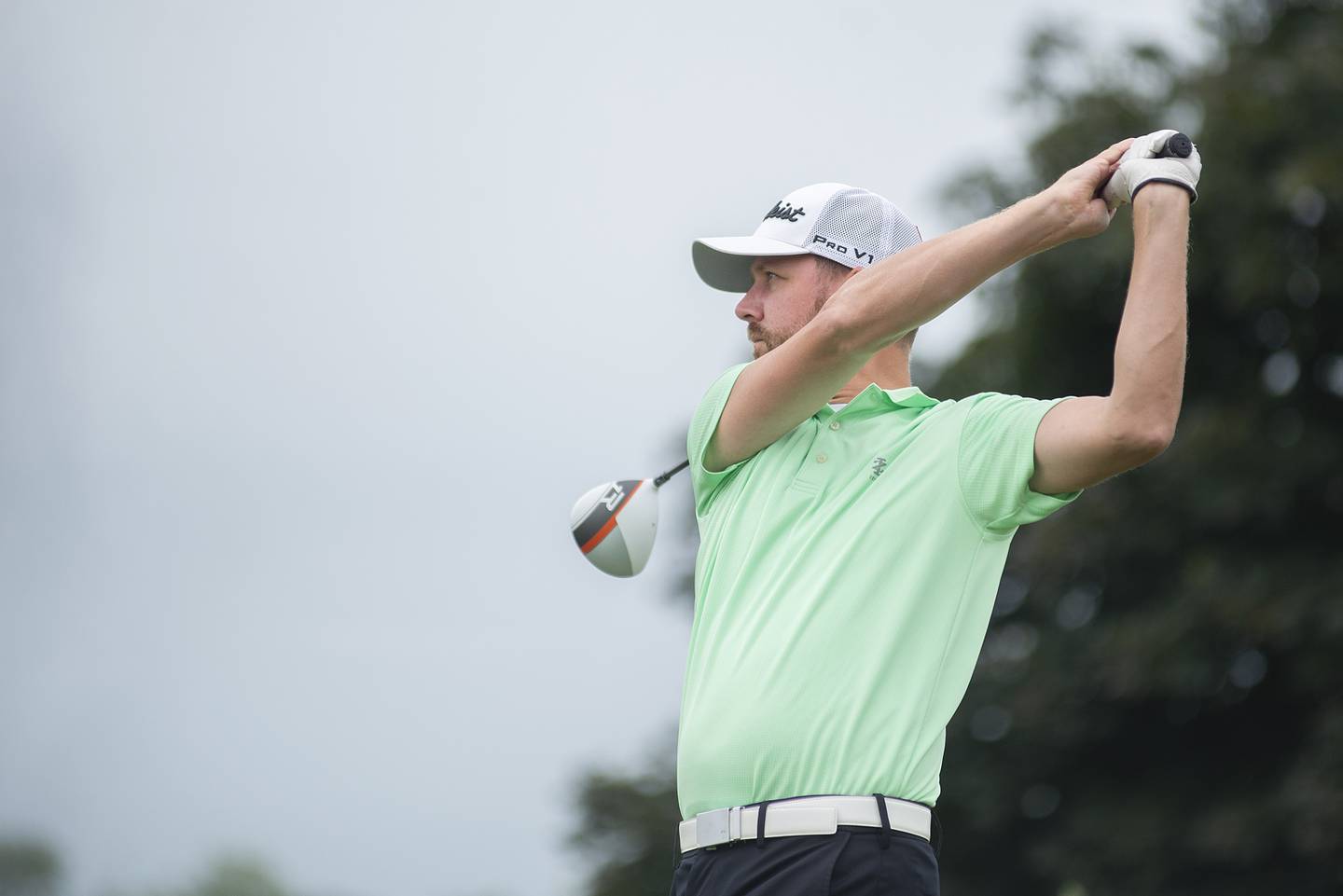 Joe Mills tees off on #10 to start the second round Sunday, July 17, 2022 of the Lincoln Highway golf tournament at Prairie View Golf Club in Byron.