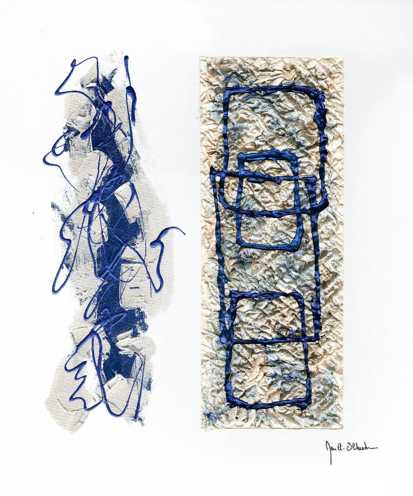 Jan Schrader -- Blue Times Two (acrylic)