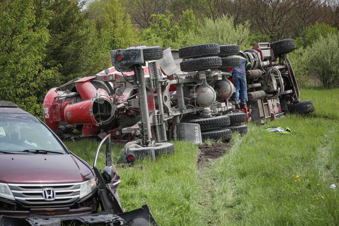 Two drivers were hospitalized following a crash near Union Friday, May 8, 2026.