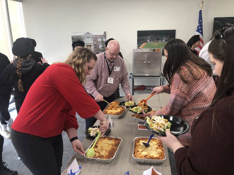 Students in the McHenry High School Upper Campus's Warrior Kitchen catered their first luncheon on Thursday, Feb. 8, 2024, at the school.
