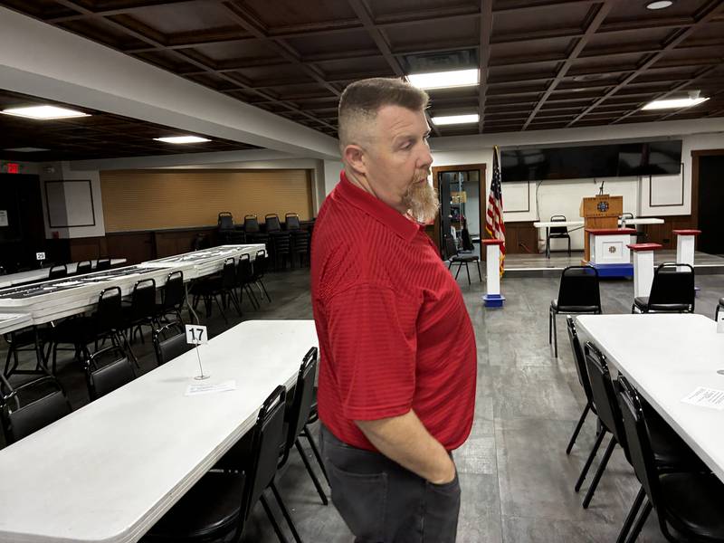 Michael Kinnerk, commander of McHenry VFW Post 4600, gave a tour of the newly-renovated Normandy Room. The post hopes to rent out the room for more weddings and events to support the non-profit's other activities.