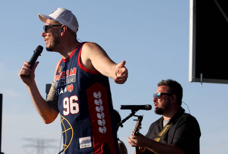 The Modern Day Romeos entertain during the Stars N’ Stripes Fest at Cary-Grove Park in Cary on Saturday, June 28, 2025.