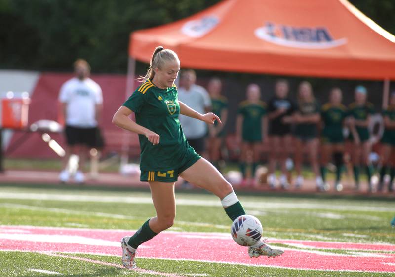 Fremd’s Gwen Zimmerman goes after the ball during the Class 3A state semifinal game against St. Charles North at North Central College in Naperville on Friday, May 31, 2024.