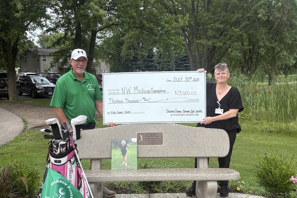 DeKalb man donates thousands to cancer center in late wife’s memory