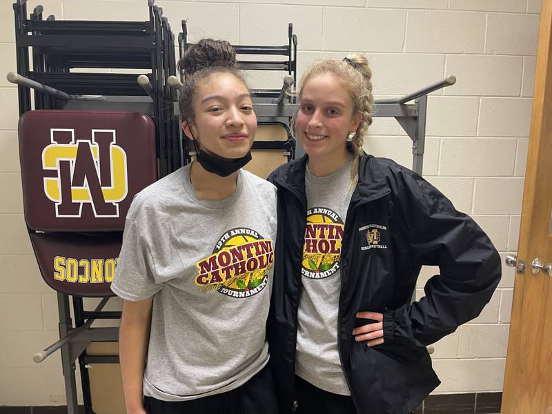 Montini teammates Alyssa Epps and Shannon Blacher.
