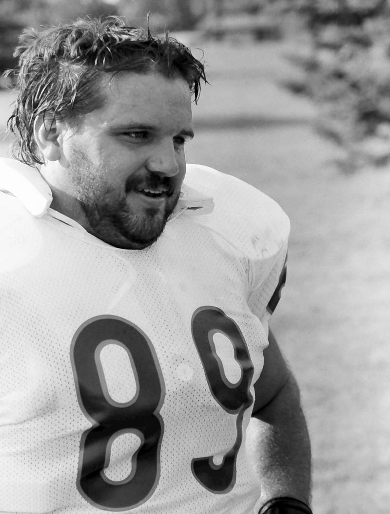Chicago Bears players Joe Spivak smiles during training camp on Wednesday, June 12, 1985 in Platteville Wis.