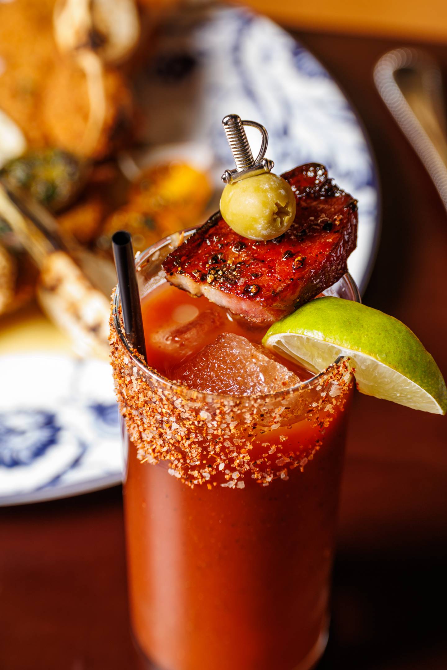 The smoky guajillo chili Bloody Mary made with fresh tomatoes and organic Prairie vodka, finished with thick-cut bacon and guajillo peppers is on the brunch menu at The Greggory in South Barrington.