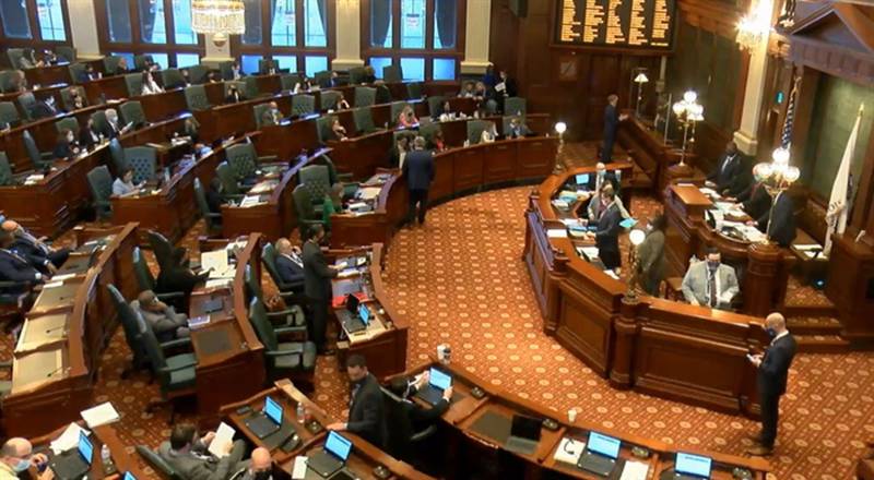 The Illinois House is pictured Thursday during hours of floor debate in which lawmakers sent several bills to the Senate.