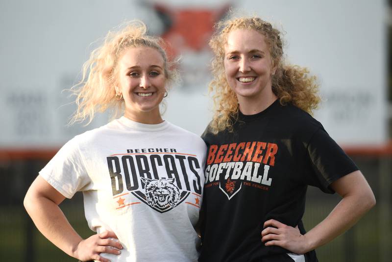 Beecher assistant softball coaches and sisters Margaret Landis, left, and Kate Landis.